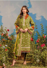 WSS25P3007-Tangy Unstitched 3-Piece Floral Splendor Lawn Collection 2025 By Bonanza Satrangi