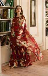 Feathers Dewdrop Lawn- Unstitched 3 Piece Suit - FT-458-UNS - Summer Collection 2025