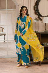 Feathers Dewdrop Lawn- Unstitched 3 Piece Suit - FT-472-UNS - Summer Collection 2025