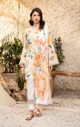 Maria.B M.Basics Elaheh Lawn - Unstitched 3 Piece Suit - MB-ELHV1-08 - Summer Collection 2025