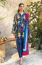 Maria.B M.Basics Elaheh Lawn - Unstitched 3 Piece Suit - MB-ELHV1-10 - Summer Collection 2025
