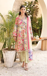 Maria.B M.Basics Elaheh Lawn - Unstitched 3 Piece Suit - MB-ELHV1-11 - Summer Collection 2025