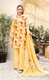 Maria.B M.Basics Elaheh Lawn - Unstitched 3 Piece Suit - MB-ELHV1-06 - Summer Collection 2025
