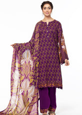 Nishat Lawn - Unstitched 3 Piece Suit - 42101648-R - Summer Collection 2025