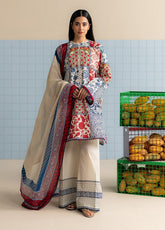 Zara Shahjahan COCO Lawn Prints - Digital Printed Unstitched 3 Piece Suit - ELRA-8A - Summer Collection 2025