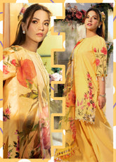 Maria.B M.Basics Elaheh Lawn - Unstitched 3 Piece Suit - MB-CUS25-701A - Summer Collection 2025