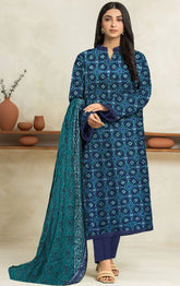 Edenrobe Allure Lawn- Unstitched 3 Piece Suit - EWU24A2-27012-3P Blue - Summer Collection 2025