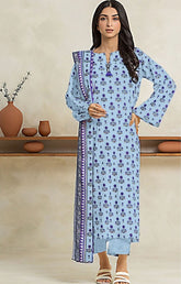 Edenrobe Allure Lawn- Unstitched 3 Piece Suit - EWU24A1-29030-3P Sky - Summer Collection 2025