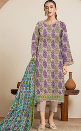 Edenrobe Allure Lawn- Unstitched 3 Piece Suit - EWU24A3-29618-3P Light Pink - Summer Collection 2025