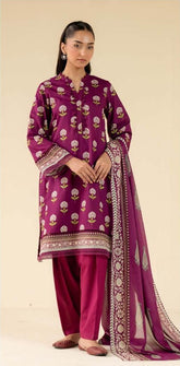 Beyond East Beena Lawn- Unstitched 3 Piece Suit - WUE-154533 - Summer Collection 2025