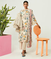 Sana Safinaz Classics Lawn- Unstitched 3 Piece Suit - SS25CV1-06- Summer Collection 2025