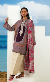 Sana Safinaz Classics Lawn- Unstitched 3 Piece Suit - SS25CV1-09- Summer Collection 2025