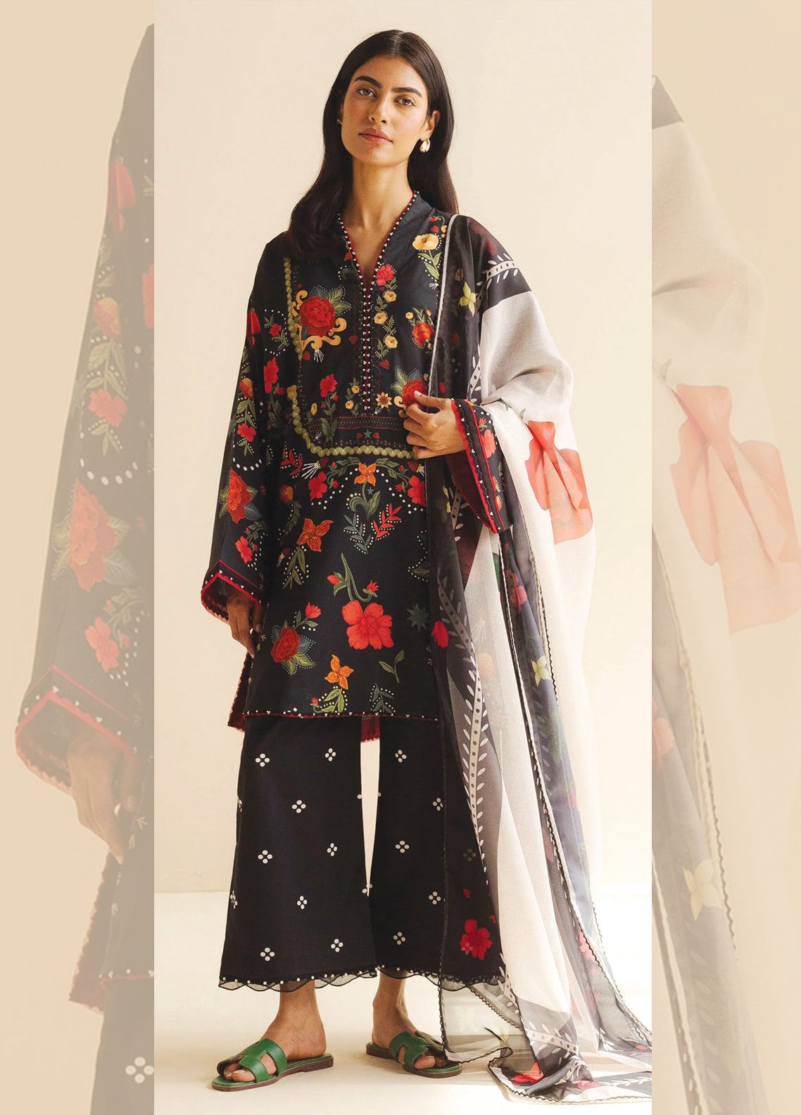 Zara Shahjahan COCO Lawn Prints - Digital Printed Unstitched 3 Piece Suit - NYRA-5A - Summer Collection 2025