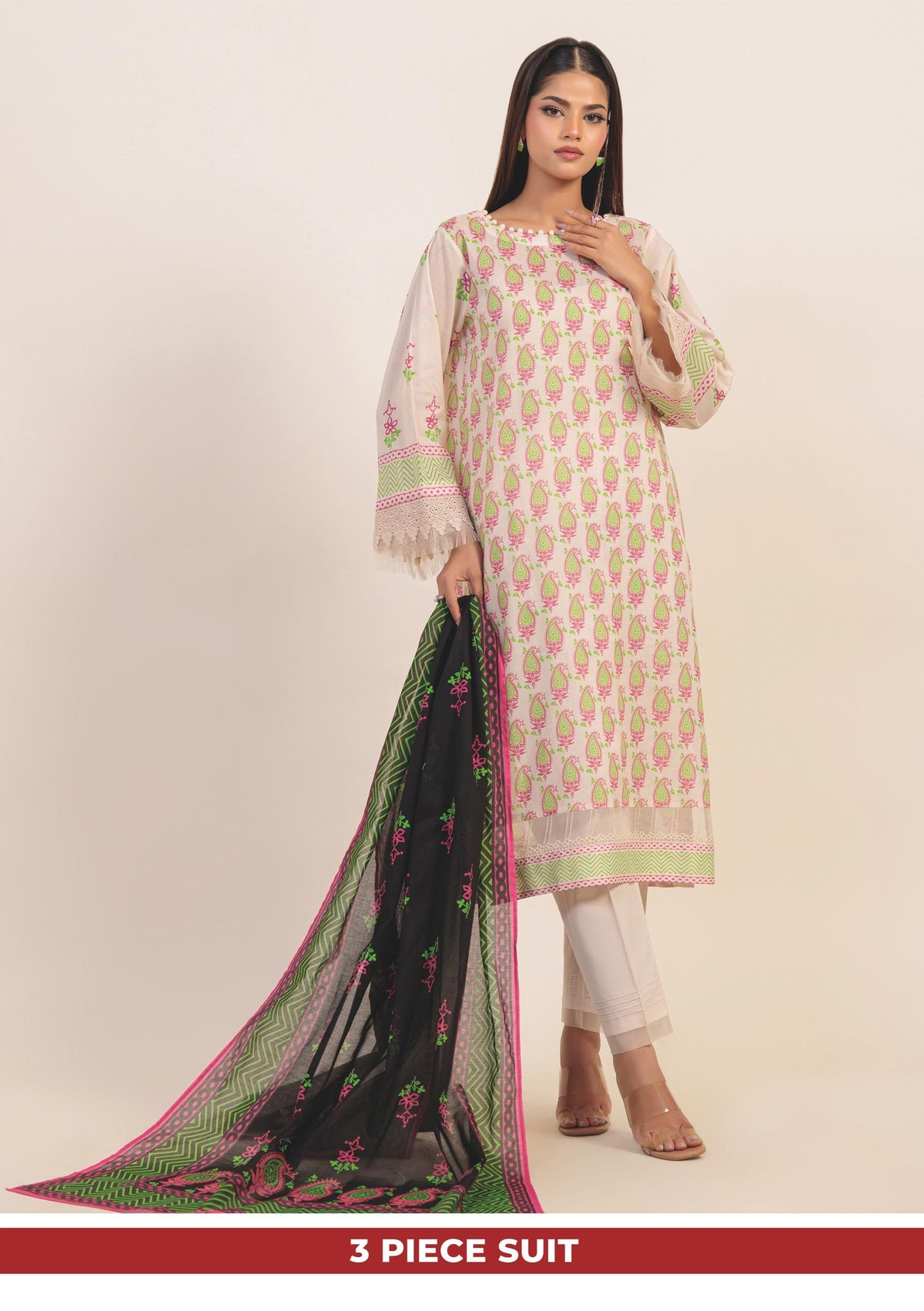 1S24P3P884-Pink-Mother of Pearl by Bonanza Satrangi Lawn Collection 2025
