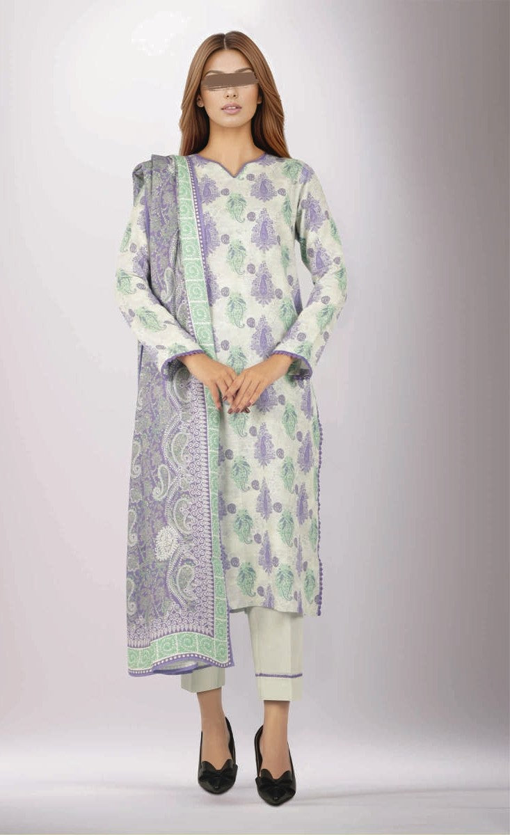 U04-24346-11A Unstitched 3-Piece Premium Khaddar Collection 2024 By Saya