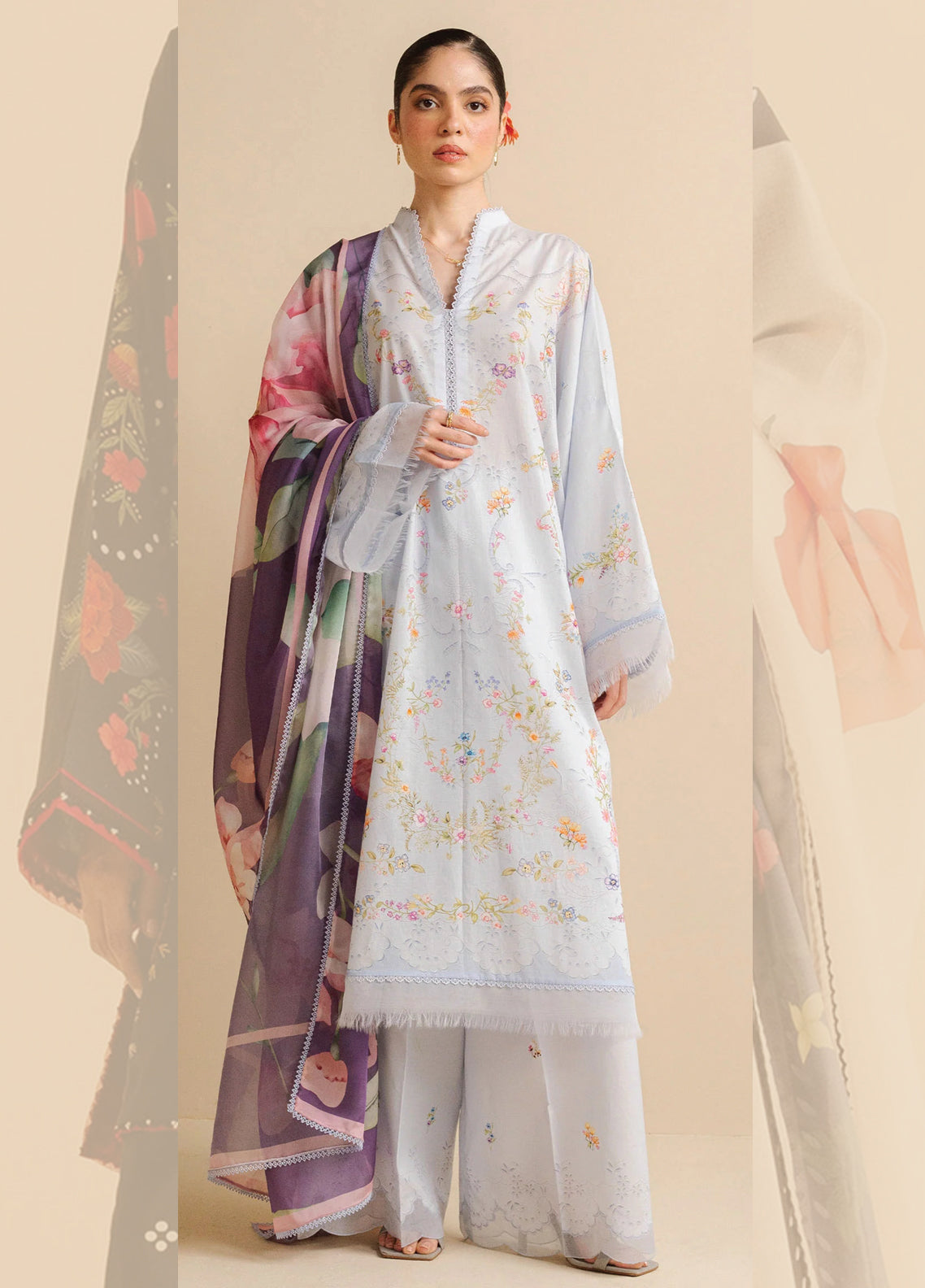 Zara Shahjahan COCO Lawn Prints - Digital Printed Unstitched 3 Piece Suit - ARIA-3A - Summer Collection 2025