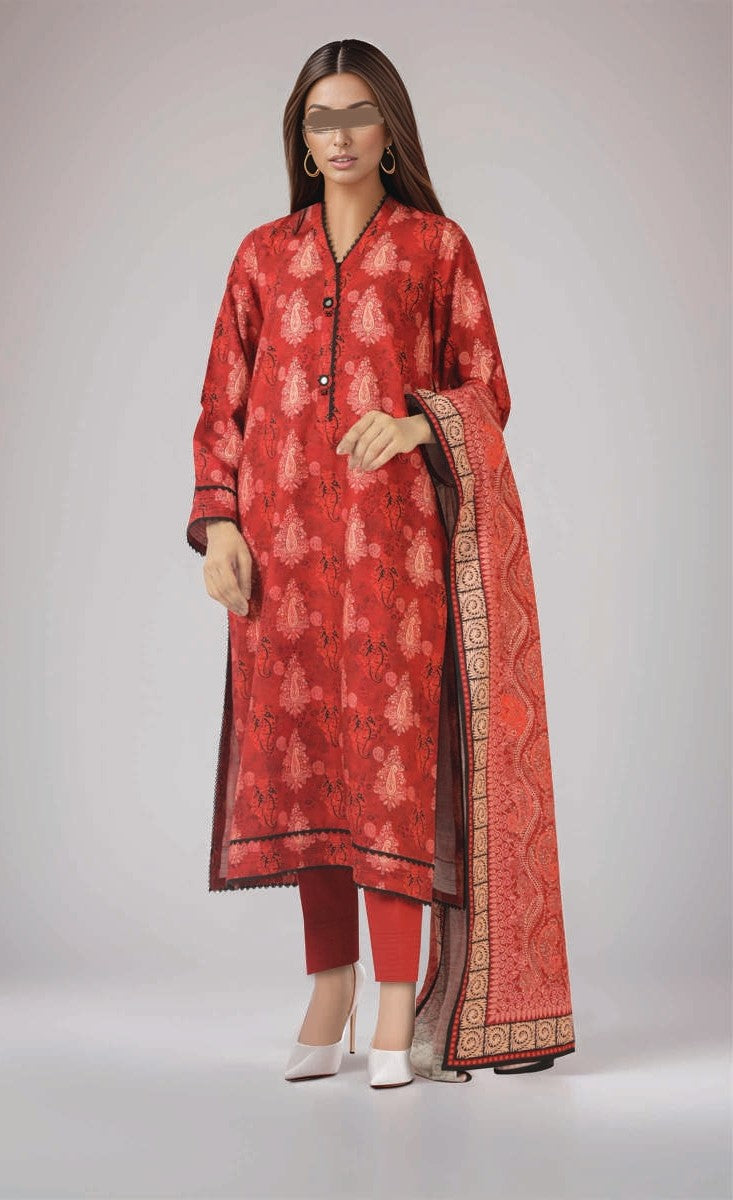 U04-24346-11C  Unstitched 3-Piece Premium Khaddar Collection 2024 By Saya