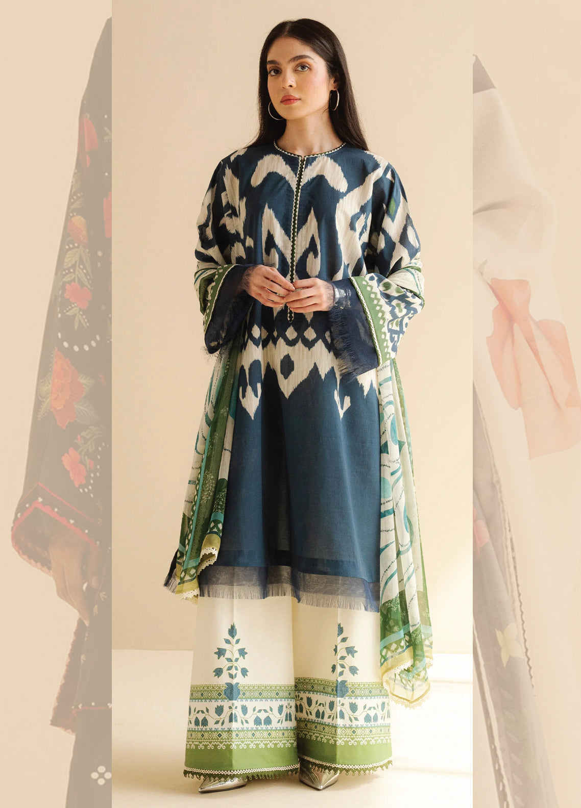 Zara Shahjahan COCO Lawn Prints - Digital Printed Unstitched 3 Piece Suit - SILA-6B - Summer Collection 2025