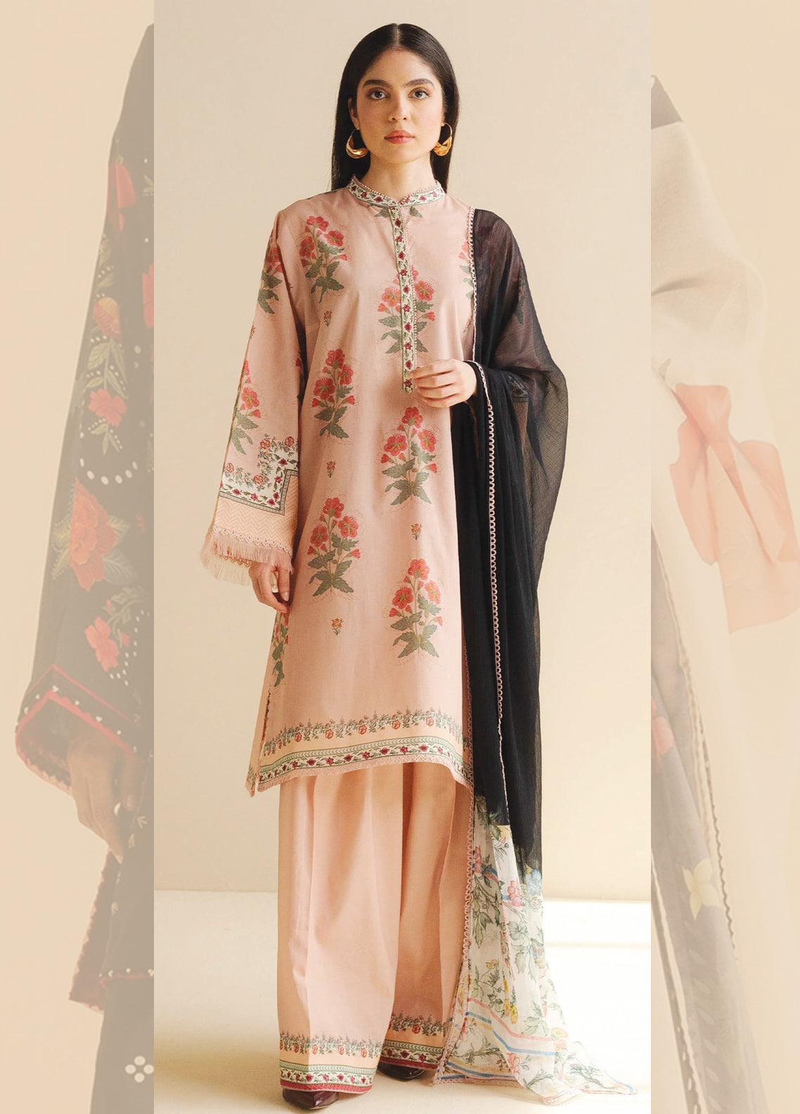 Zara Shahjahan COCO Lawn Prints - Digital Printed Unstitched 3 Piece Suit - RAYA-2A - Summer Collection 2025
