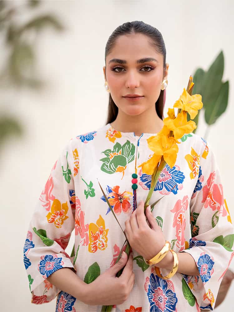 Binaas Nihsa Lawn- Unstitched 2 Piece Suit - BN-NSH2P2501-12 - Summer Collection 2025