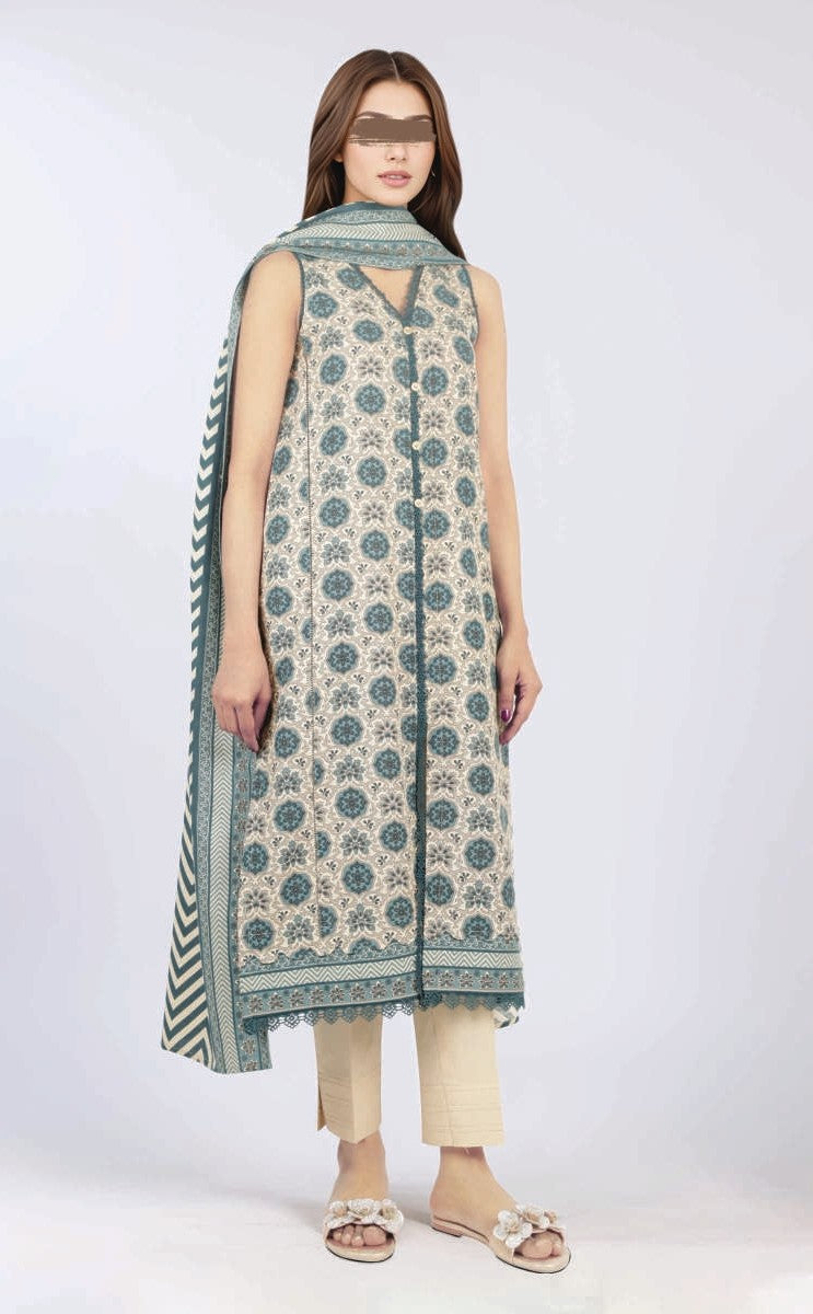 U04-24356-65A  Unstitched 3-Piece Premium Khaddar Collection 2024 By Saya