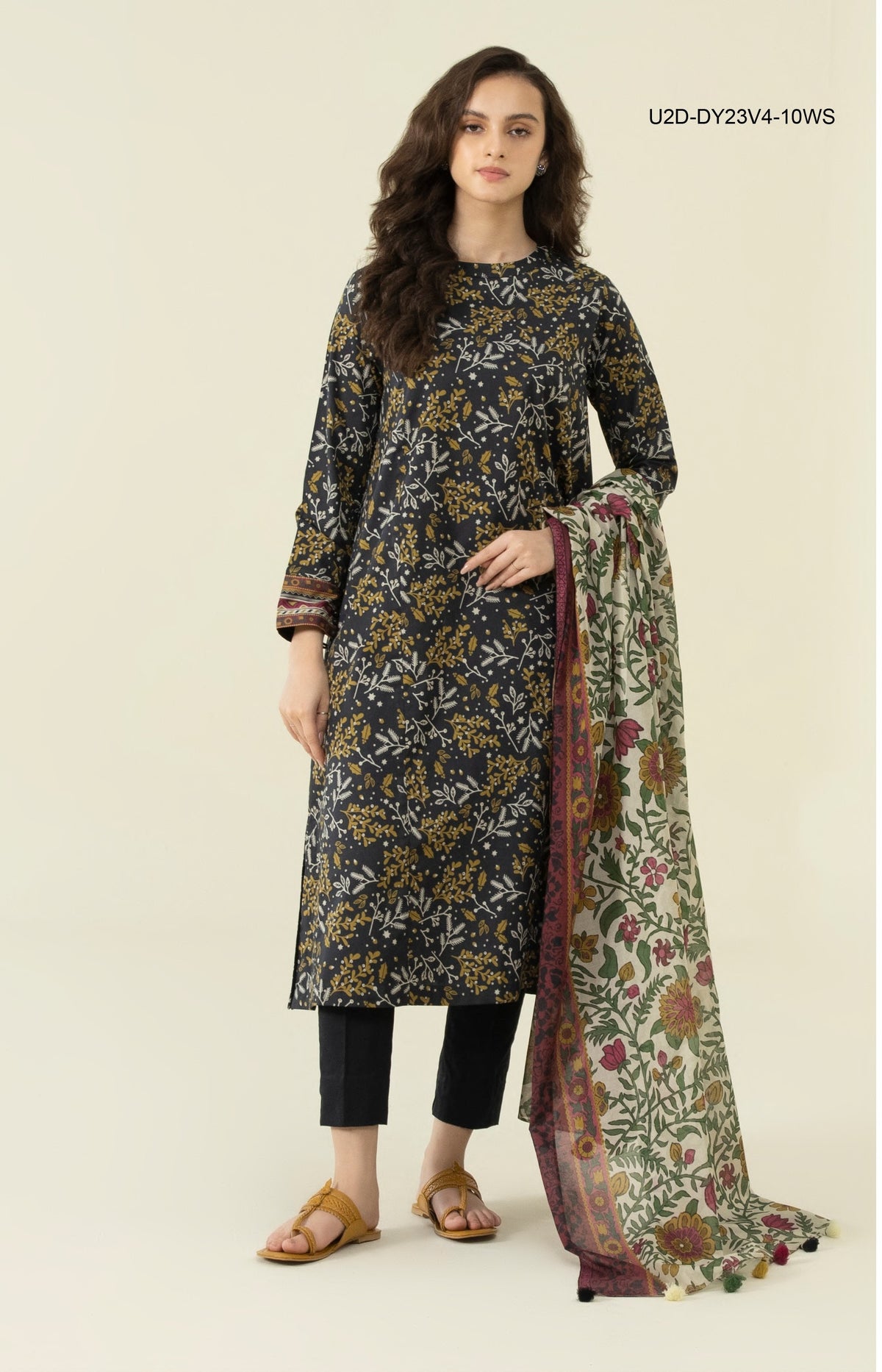 U2D-DY23V4-10WS-Unstitched 3-Piece Printed Lawn  Summer Collection 2025 By Sapphire