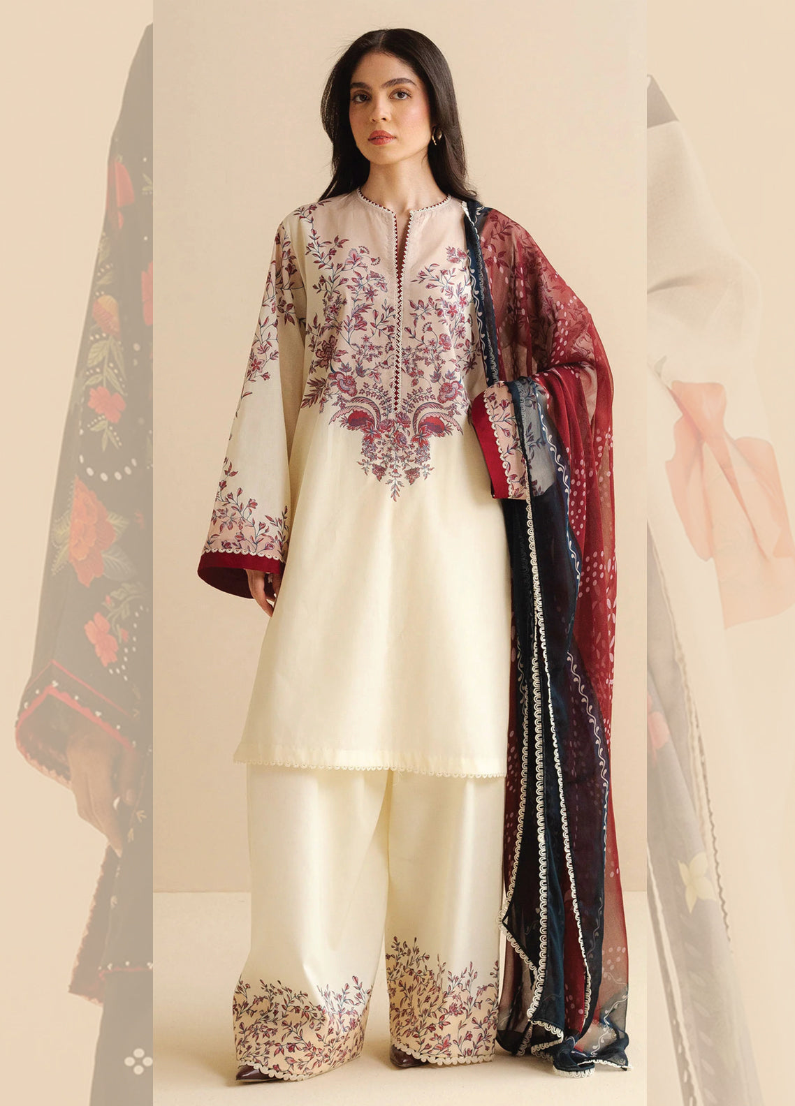 Zara Shahjahan COCO Lawn Prints - Digital Printed Unstitched 3 Piece Suit - NISA-4B - Summer Collection 2025