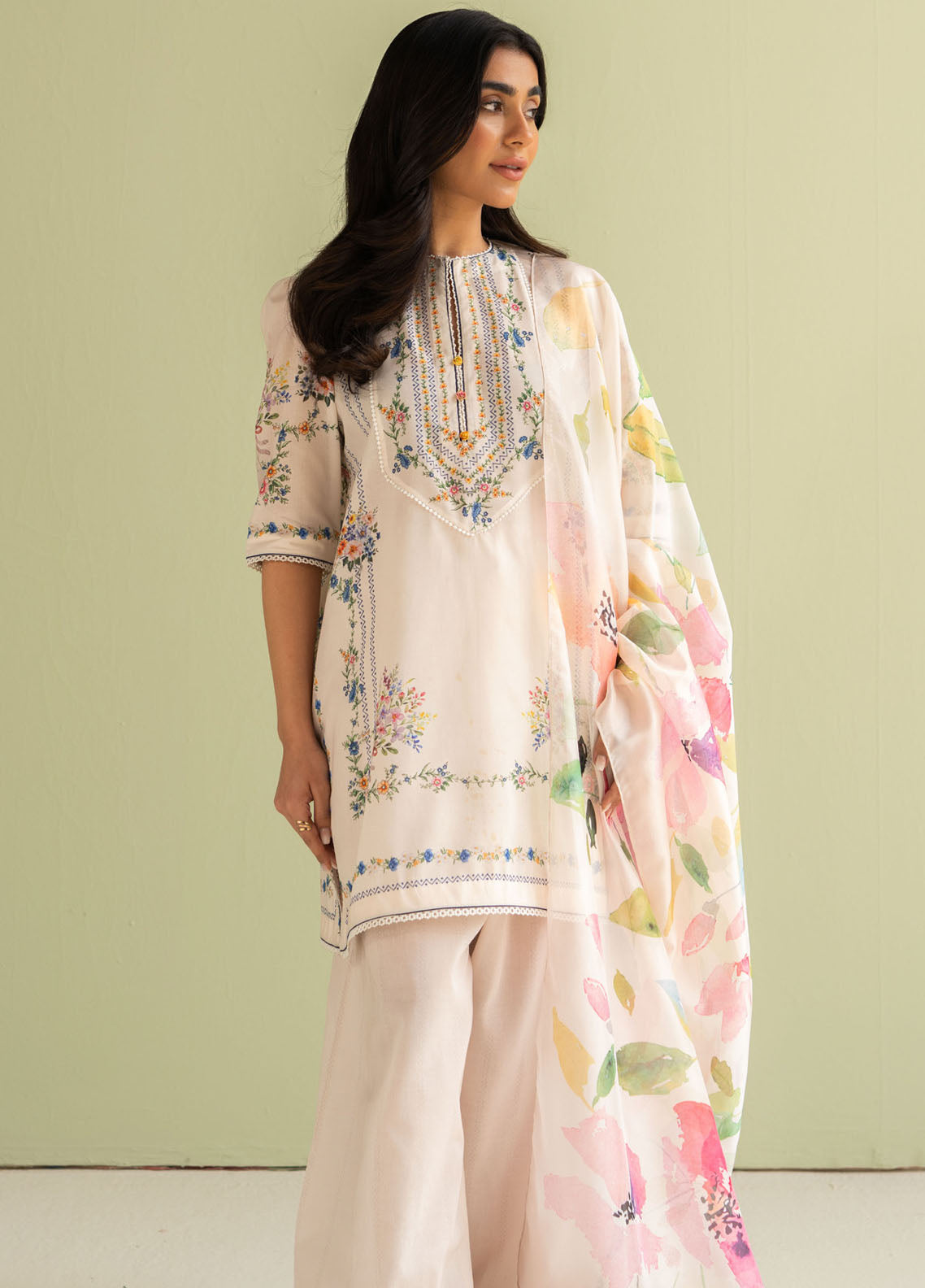 Zara Shahjahan COCO Lawn Prints - Digital Printed Unstitched 3 Piece Suit - RIA-3A - Summer Collection 2025