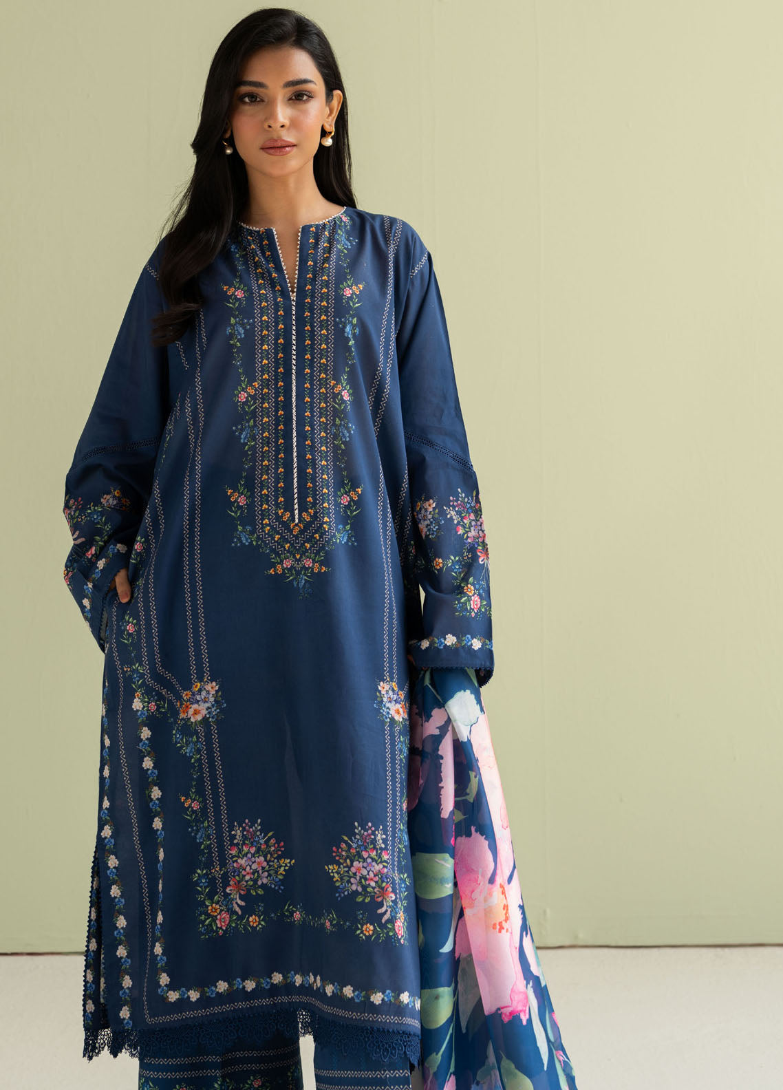 Zara Shahjahan COCO Lawn Prints - Digital Printed Unstitched 3 Piece Suit - RIA-3B - Summer Collection 2025