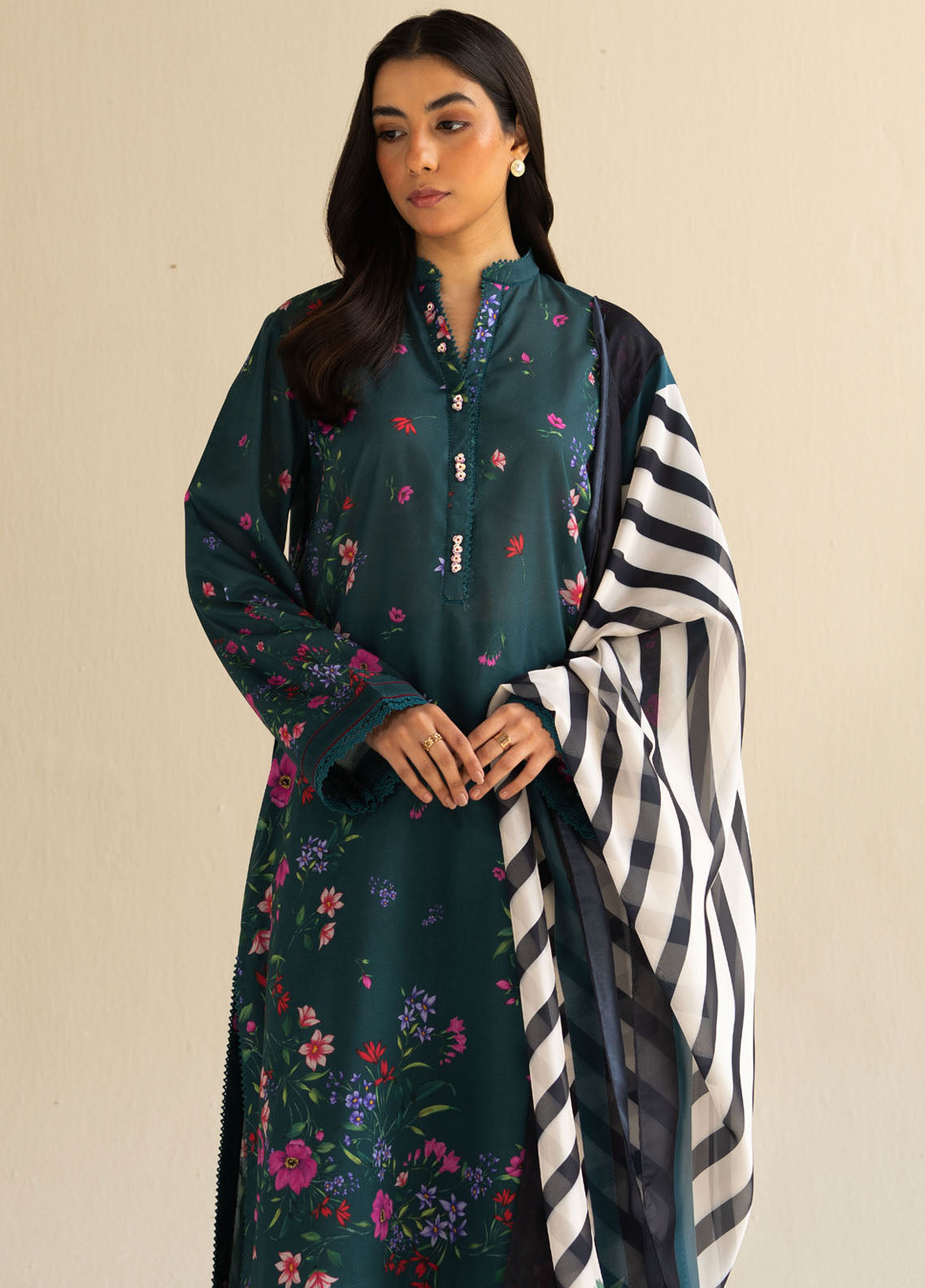 Zara Shahjahan COCO Lawn Prints - Digital Printed Unstitched 3 Piece Suit - REENA-4A - Summer Collection 2025