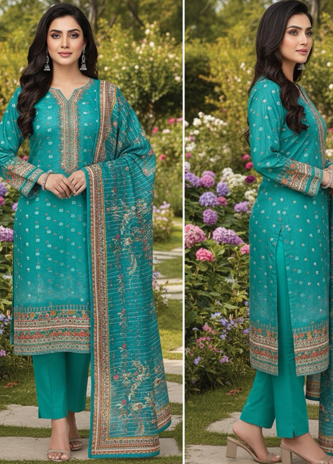 KHAADI Jacquard Cotton - Unstitched 3 Piece Suit - ALA23113 - Winter Collection 2025