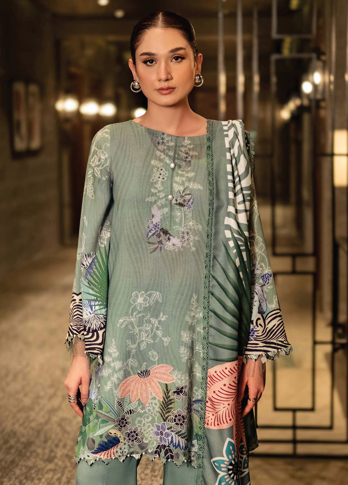 Maria.B M.Basics VISCOSE - Unstitched 3 Piece Suit - MB-USW24-512B - Winter Collection 2025