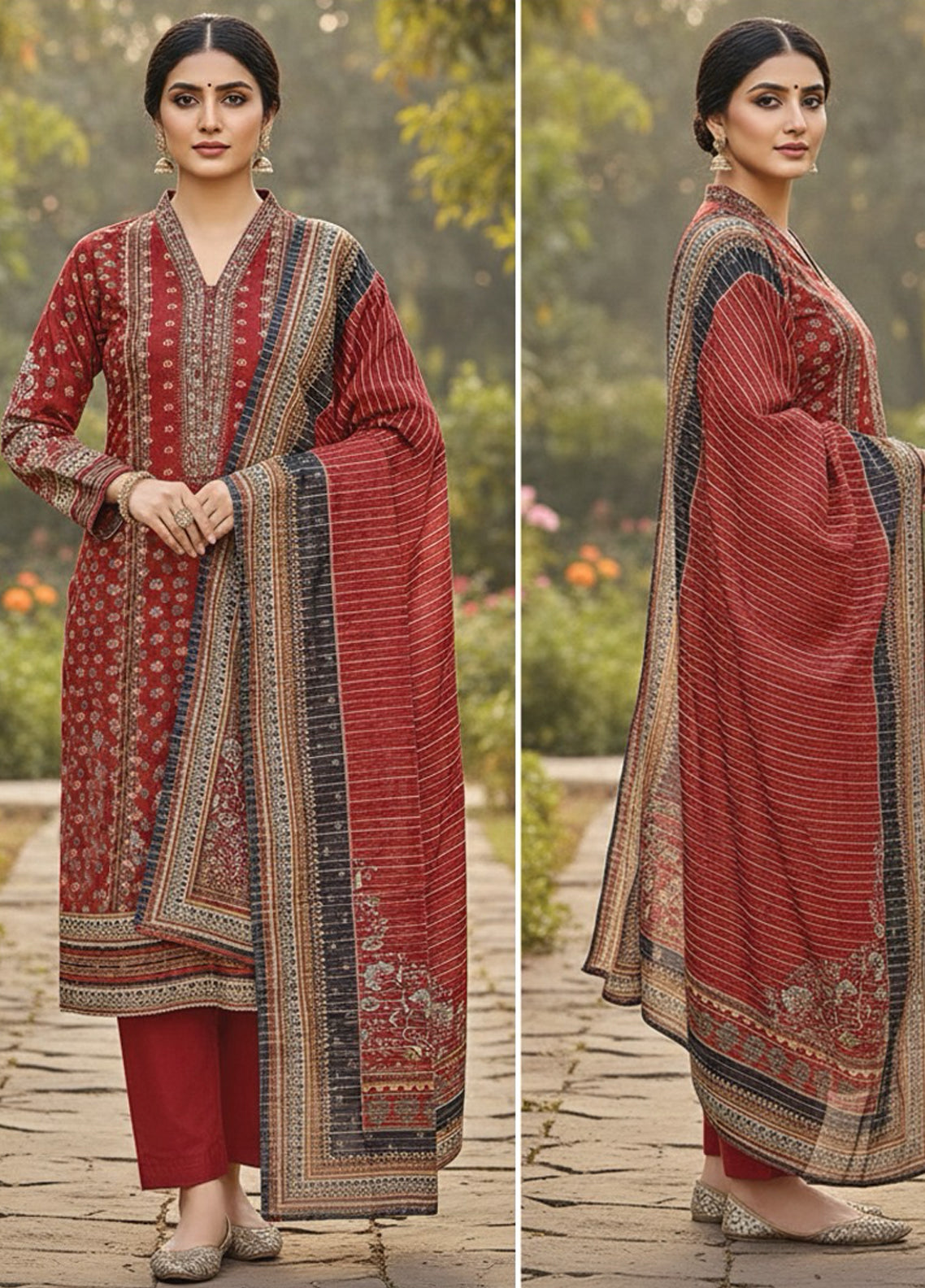 KHAADI Jacquard Cotton - Unstitched 3 Piece Suit - ALA23120 - Winter Collection 2025