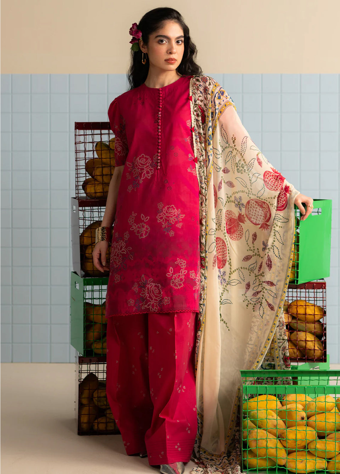 Zara Shahjahan COCO Lawn Prints - Digital Printed Unstitched 3 Piece Suit - KINA-6B - Summer Collection 2025