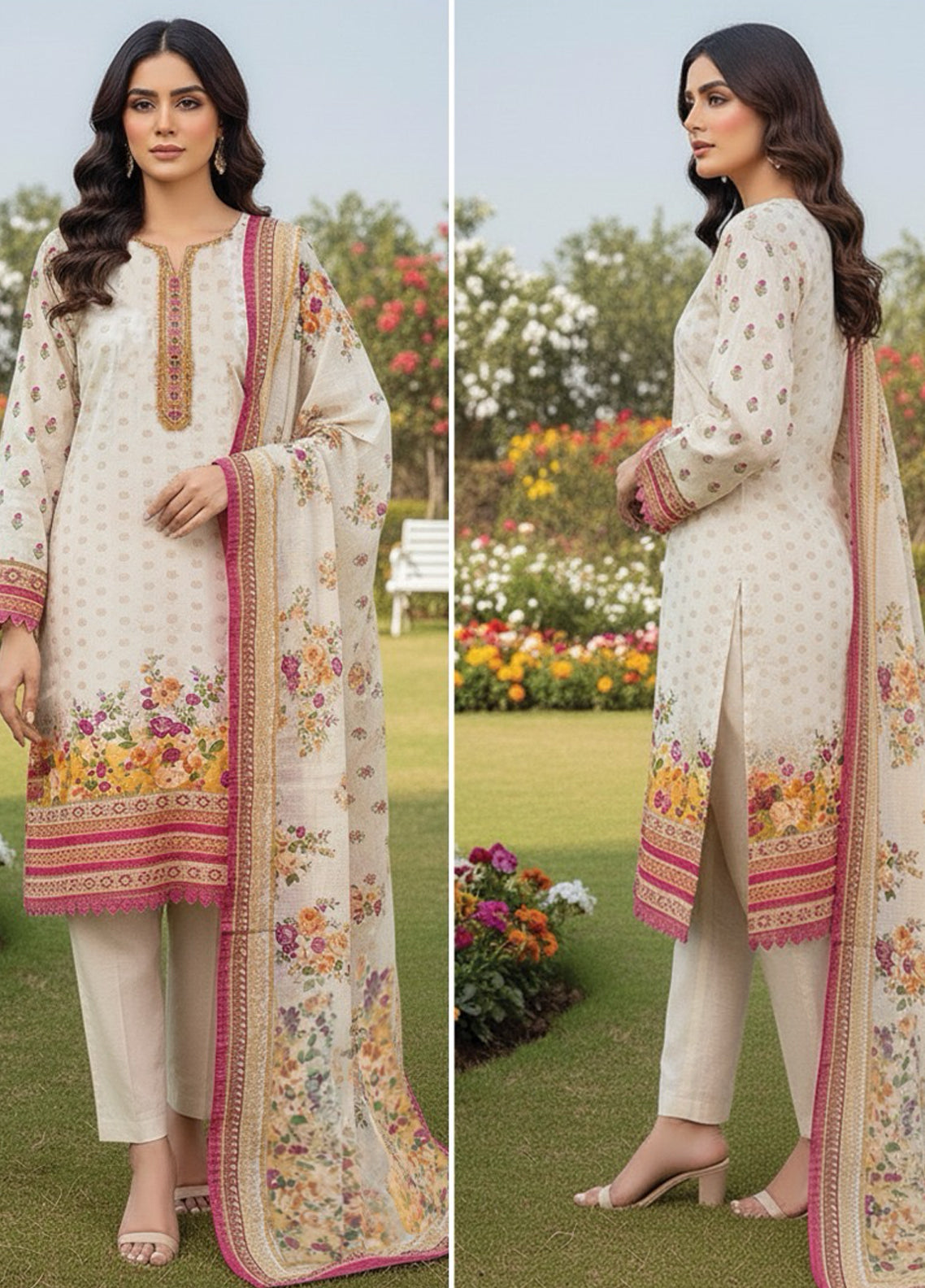 KHAADI Jacquard Cotton - Unstitched 3 Piece Suit - ALA23117 - Winter Collection 2025