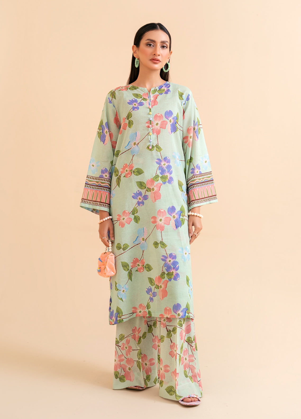 Binaas Abnoor Lawn- Unstitched 2 Piece Suit - BN-ABN2P25012 - Summer Collection 2025