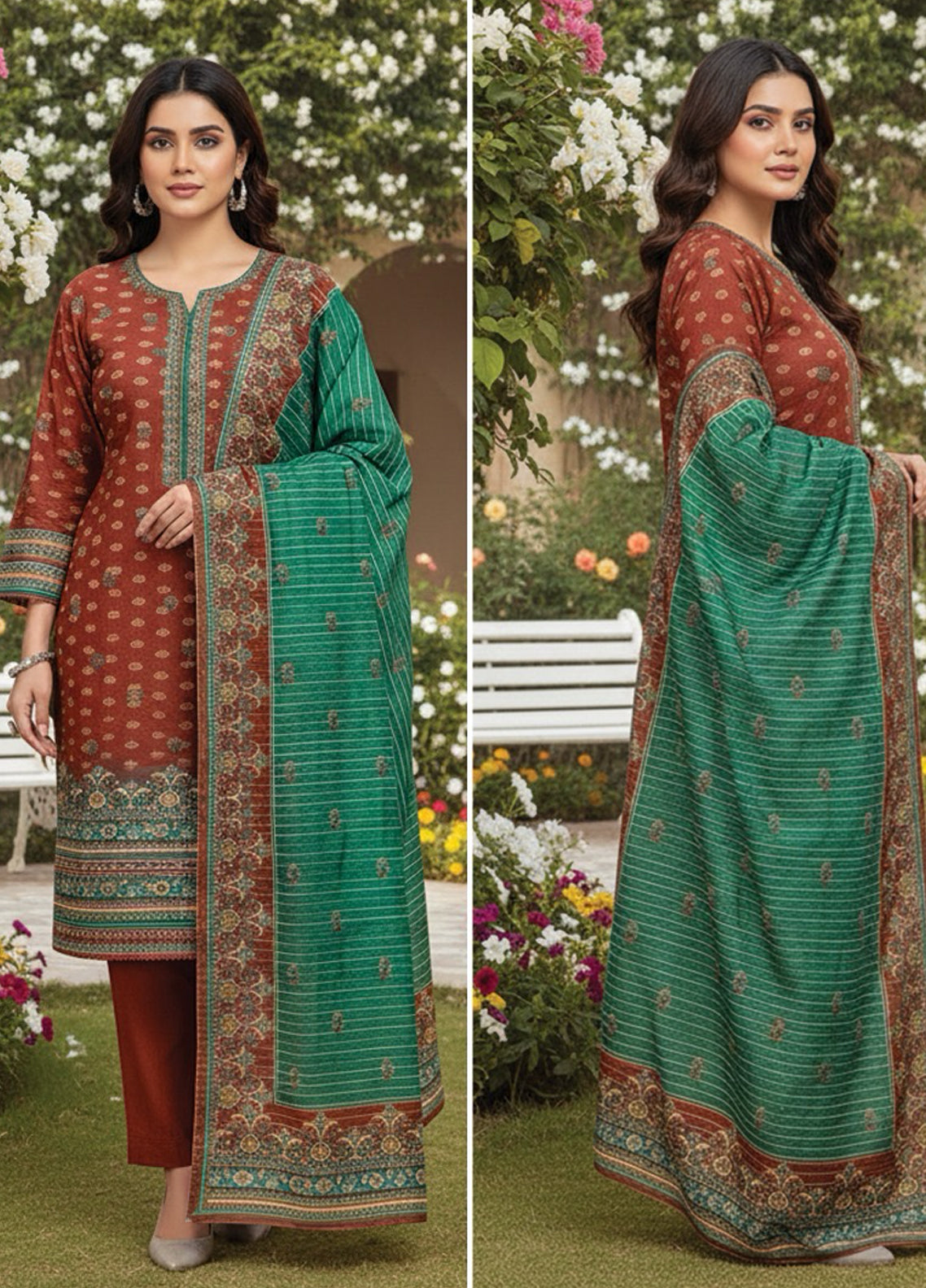 KHAADI Jacquard Cotton - Unstitched 3 Piece Suit - ALA23114 - Winter Collection 2025