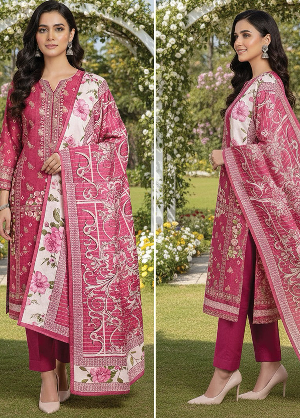 KHAADI Jacquard Cotton - Unstitched 3 Piece Suit - ALA23115 - Winter Collection 2025