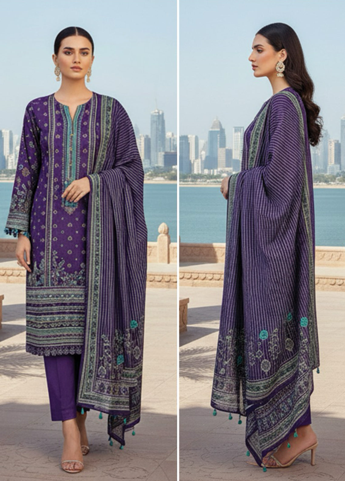 KHAADI Jacquard Cotton - Unstitched 3 Piece Suit - ALA23119 - Winter Collection 2025