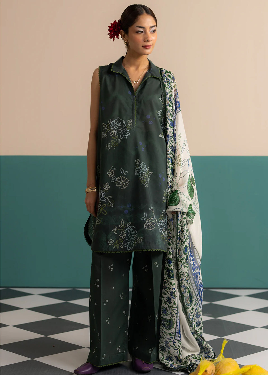 Zara Shahjahan COCO Lawn Prints - Digital Printed Unstitched 3 Piece Suit - KINA-6A - Summer Collection 2025