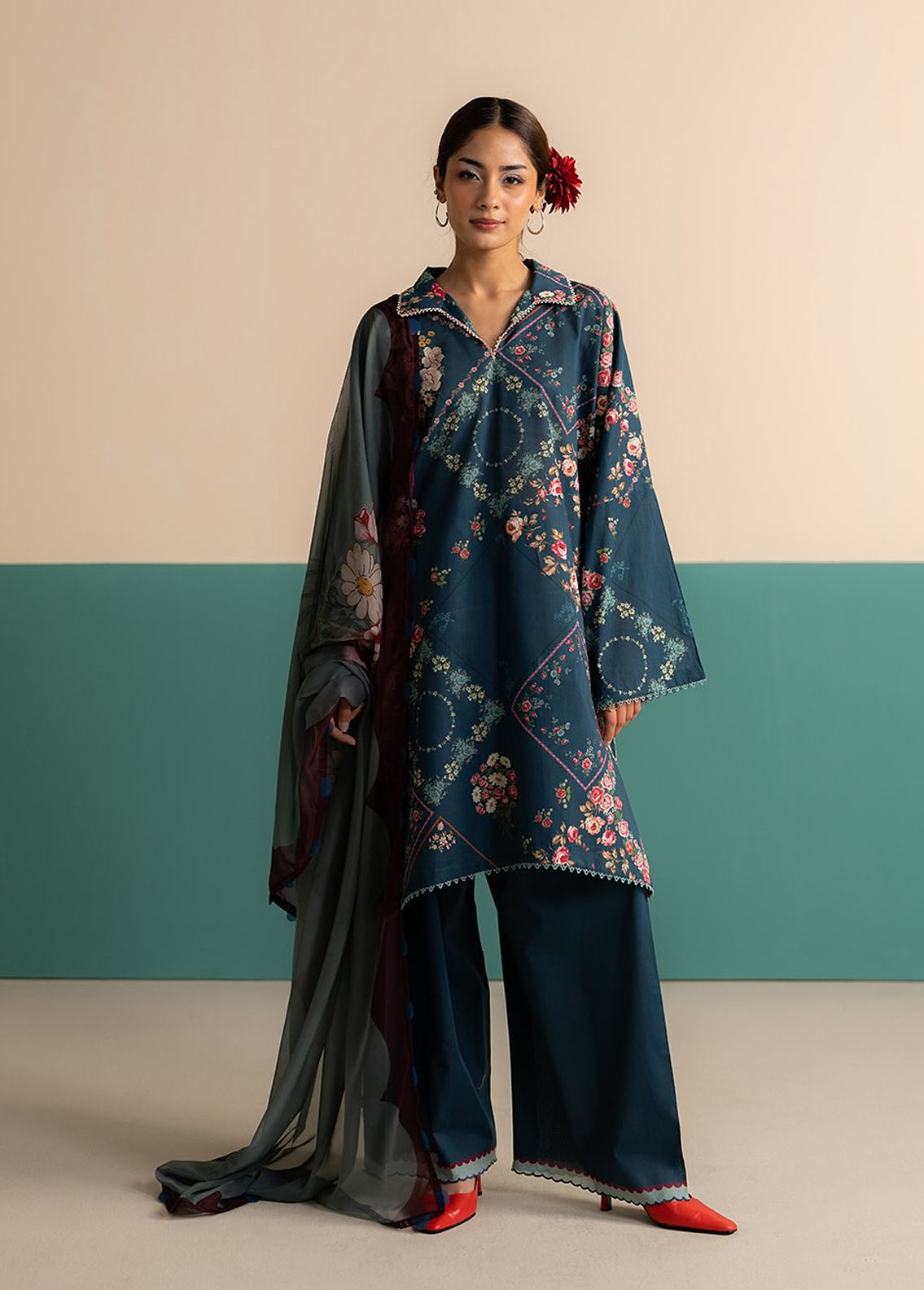 Zara Shahjahan COCO Lawn Prints - Digital Printed Unstitched 3 Piece Suit - ZARYA-9B - Summer Collection 2025