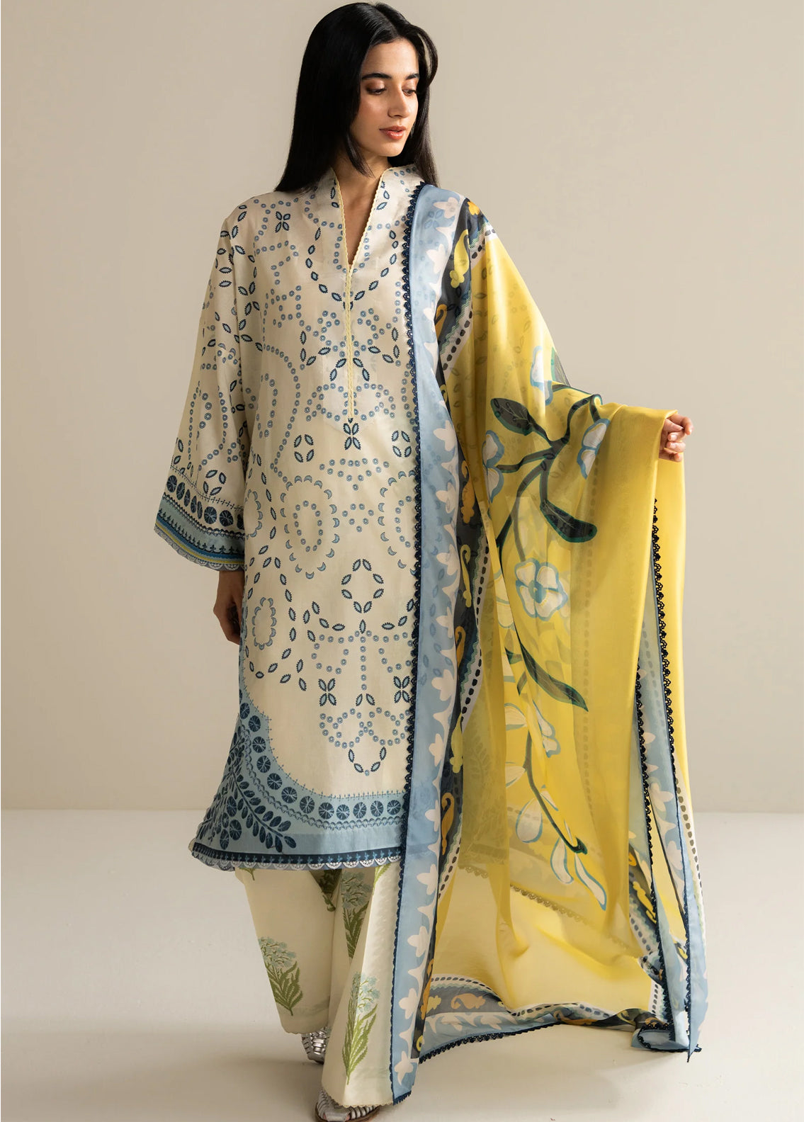 Zara Shahjahan COCO Lawn Prints - Digital Printed Unstitched 3 Piece Suit - NELEA-2A - Summer Collection 2025
