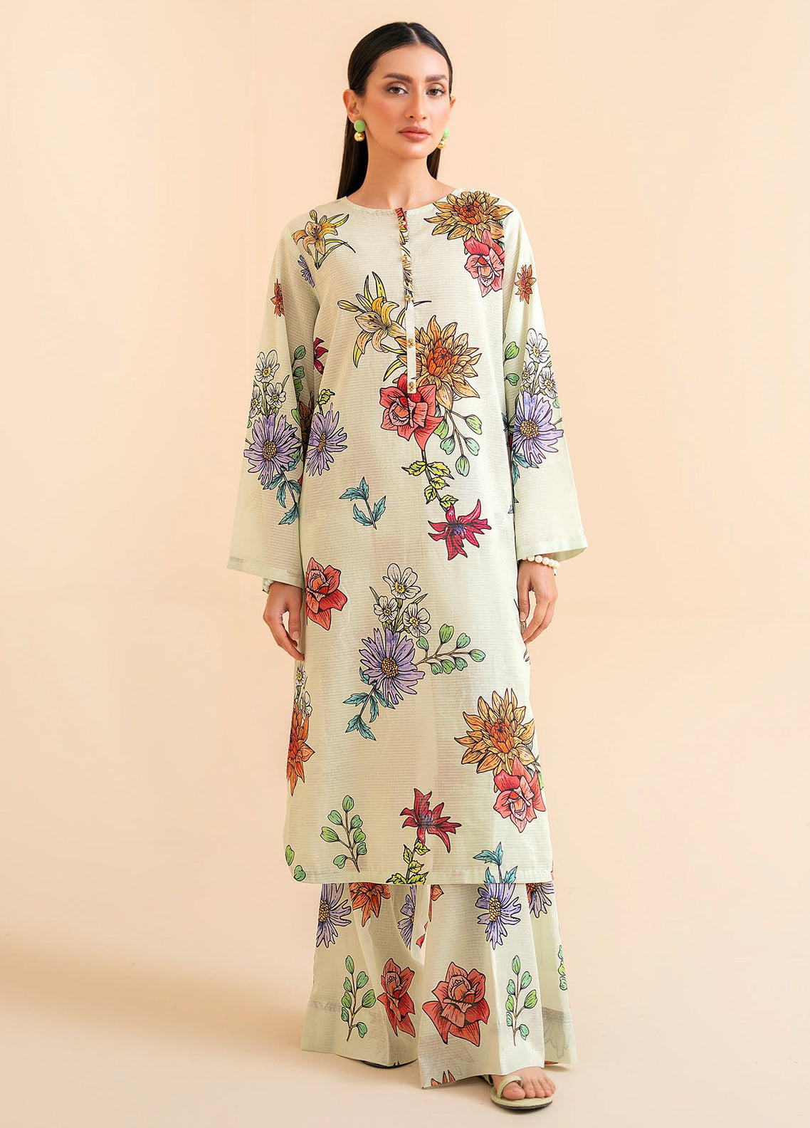 Binaas Abnoor Lawn- Unstitched 2 Piece Suit - BN-ABN2P25010 - Summer Collection 2025