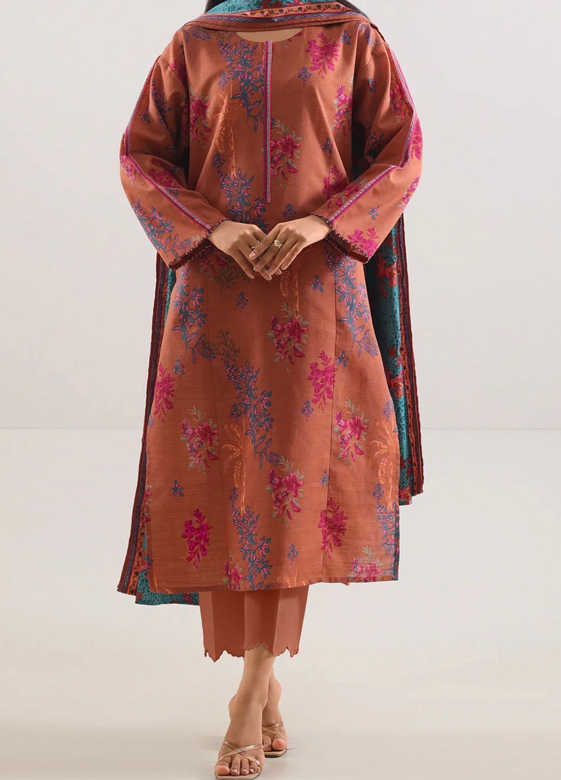 Saya Printed Lawn - Digital Printed Unstitched 3 Piece Suit - U01-25667-06B Summer Collection 2026