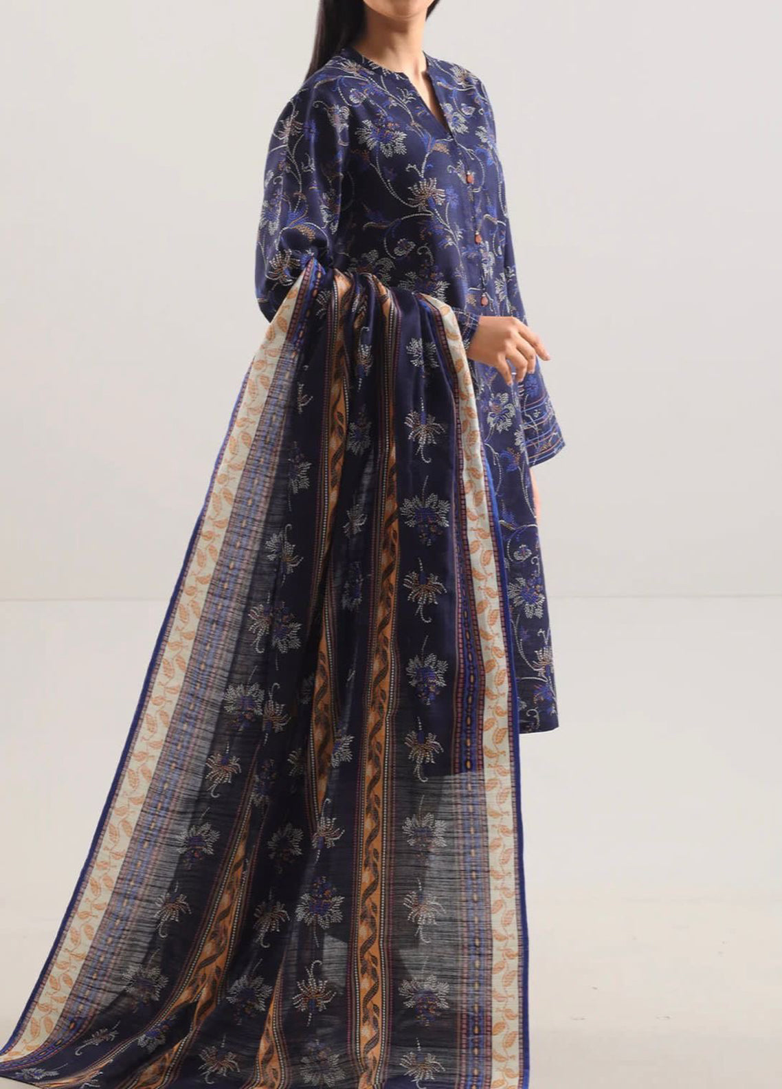 Saya Printed Lawn - Digital Printed Unstitched 3 Piece Suit - U01-25667-05B Summer Collection 2026