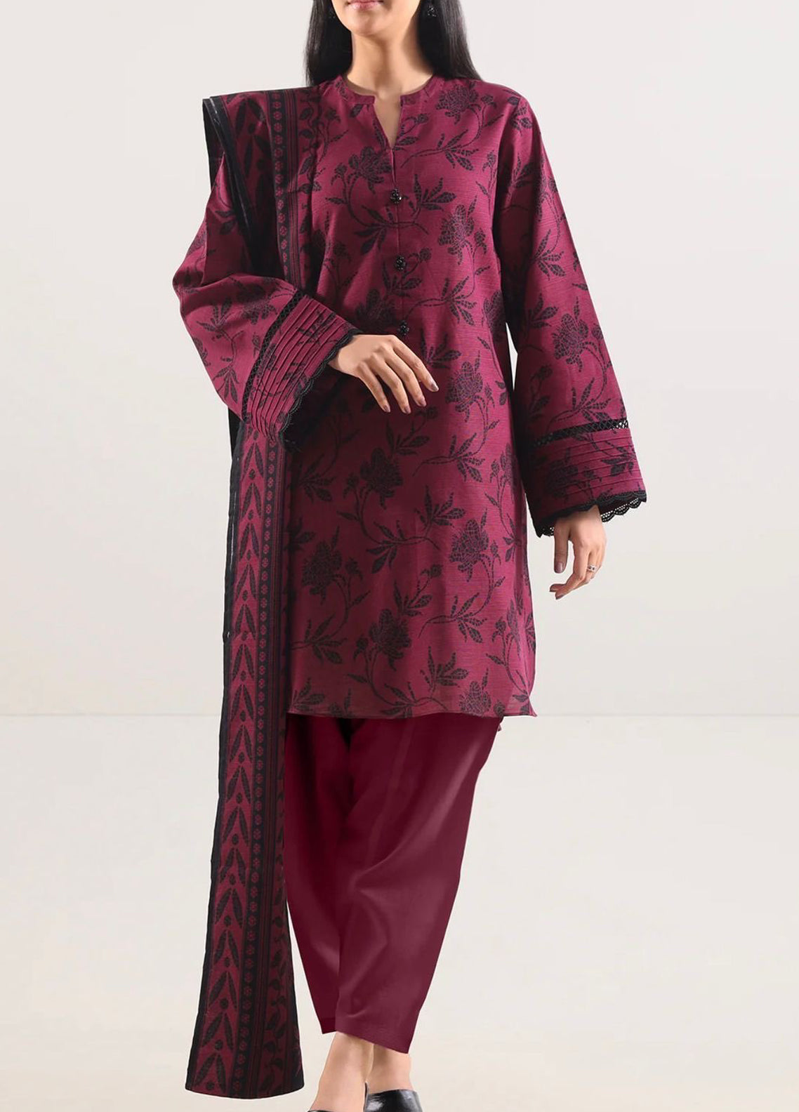 Saya Printed Lawn - Digital Printed Unstitched 3 Piece Suit - U01-25667 -04A Summer Collection 2026