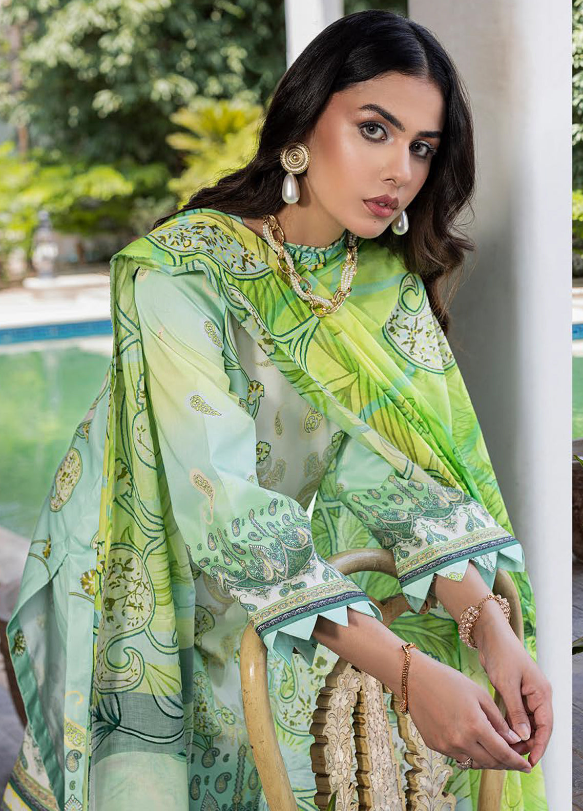 Dastoor Premium Lawn - Unstitched 3 Piece Suit - VOL-13 - PF062528 - Summer Collection 2025