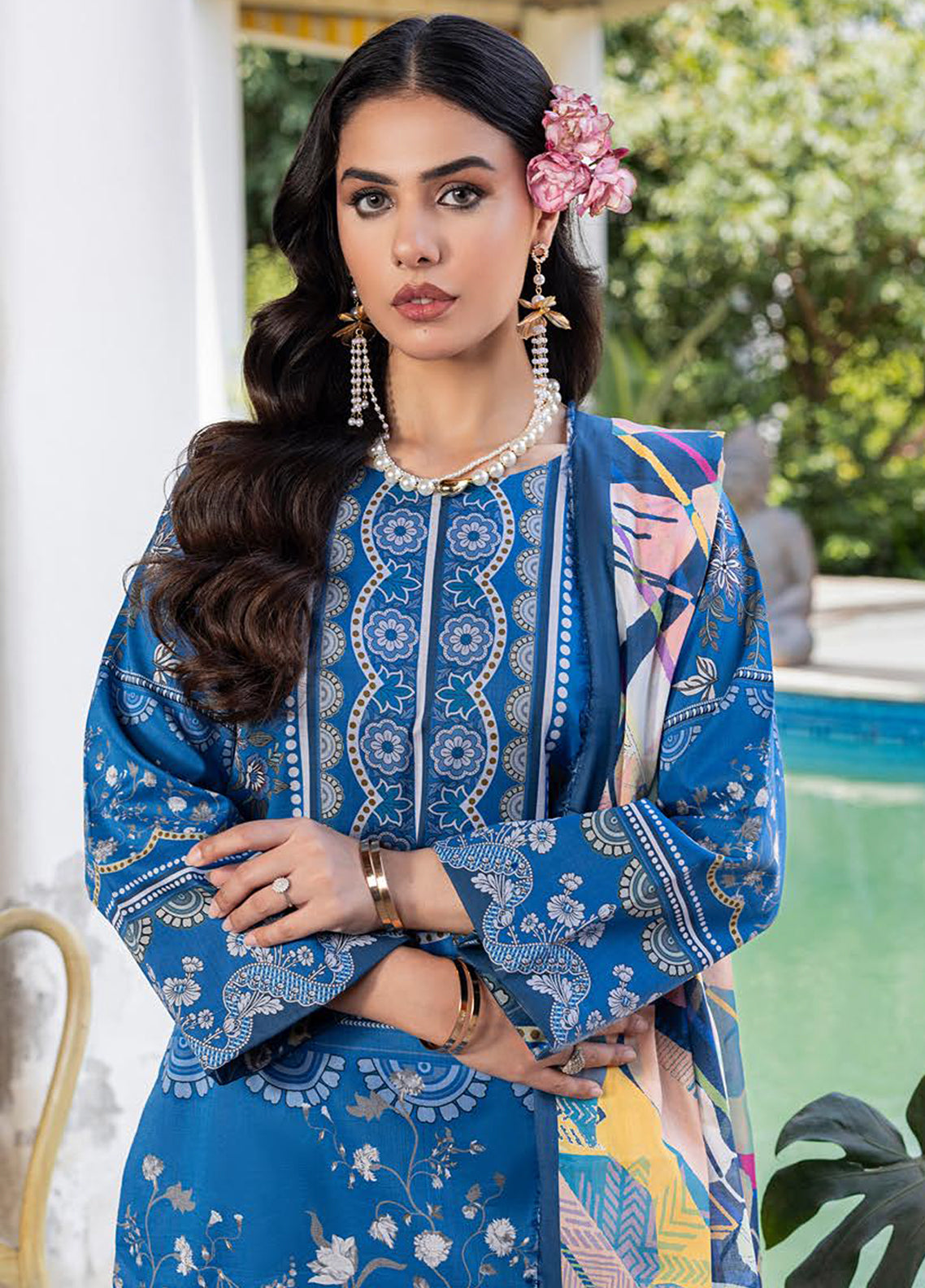 Dastoor Premium Lawn - Unstitched 3 Piece Suit - VOL-13 - PF062530 - Summer Collection 2025