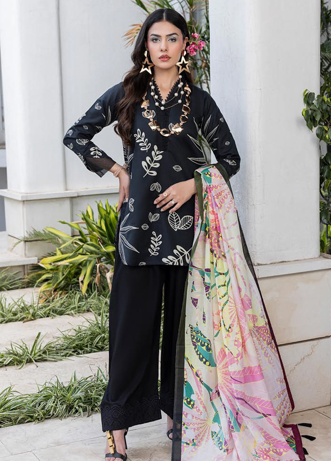 Dastoor Premium Lawn - Unstitched 3 Piece Suit - VOL-13 - PF062524 - Summer Collection 2025