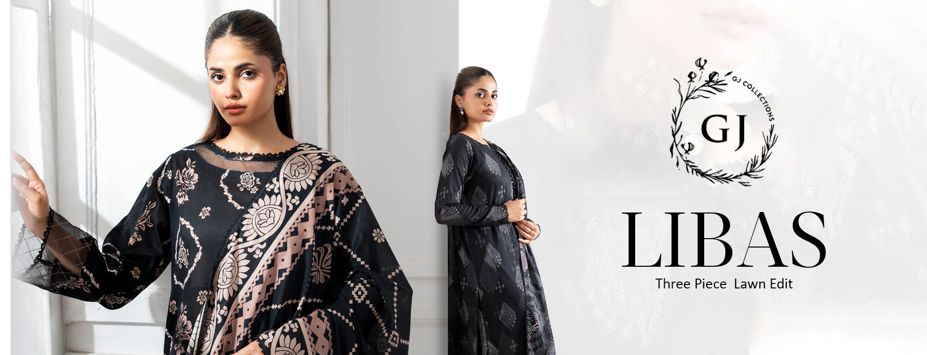 Libas by GJ Collections – Three Piece Lawn Edit Vol 1 banner